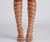 Talons aiguilles en spirale avec strass Major Bling